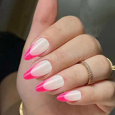 ABS Plastic Full Cover Press On False Nails DIY-CJC0006-12B-1