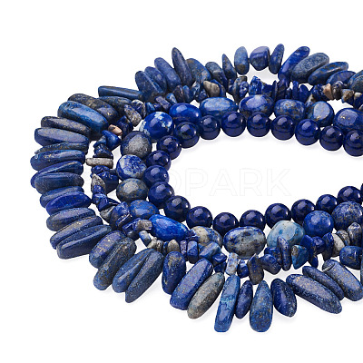 4 Strands 4 Style Natural Lapis Lazuli Beads Strands G-KS0001-12-1