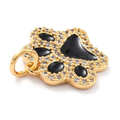 Real 18K Gold Plated Brass Micro Pave Cubic Zirconia Charms ZIRC-L100-085G-02-1
