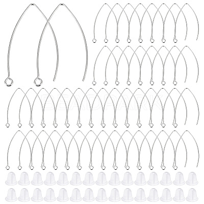 200Pcs 304 Stainless Steel Earring Hooks STAS-BBC0004-46-1