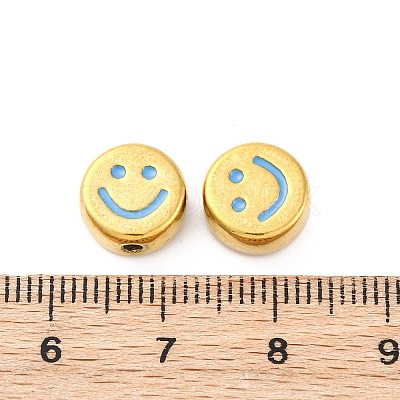 304 Stainless Steel Enamel Beads STAS-B085-08G-03-1