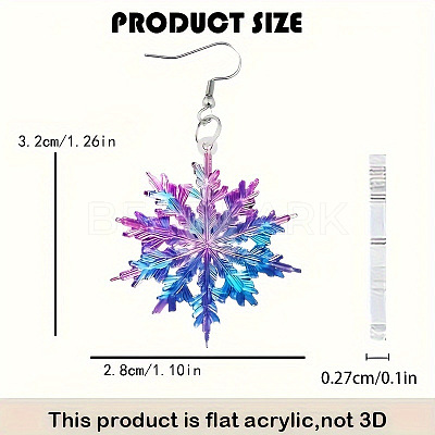 Acrylic Dangle Earrings FS-WG809FC-01-1