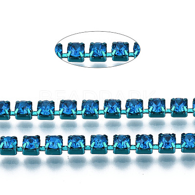 Electrophoresis Iron Rhinestone Strass Chains CHC-Q009-SS12-B20-1