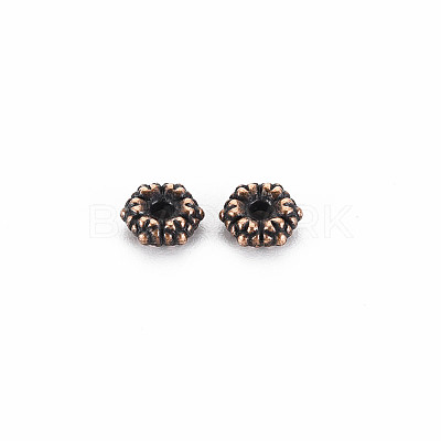 Tibetan Style Alloy Spacer Beads TIBEB-S039-019R-NR-1