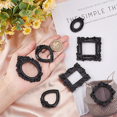 12Pcs 6 Style Resin Picture Frames RESI-CP0001-02-1