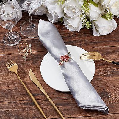 Arrow & Heart Alloy Napkin Rings AJEW-FG0001-69-1