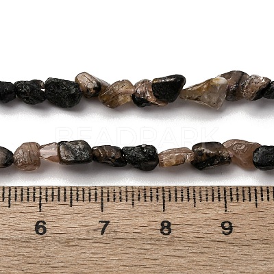 Natural Chiastolite Beads Strands G-I389-A26-1