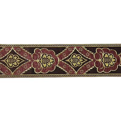 Flat Chenille Jacquard Woven Ribbons SRIB-XCP0001-17B-1