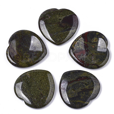 Natural Dragon Blood Thumb Worry Stone G-N0325-01R-1