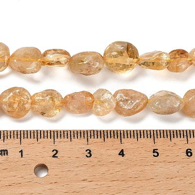 Heated Natural Citrine Beads Strands G-P497-01E-66-1