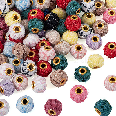 100Pcs Cloth Alloy European Beads FIND-TA0006-74-1