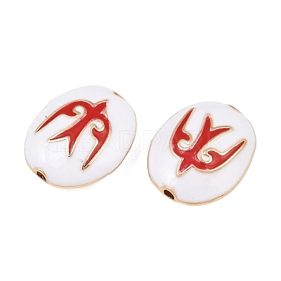 Brass Enamel Beads KK-CBA7BFE-01G-03-1