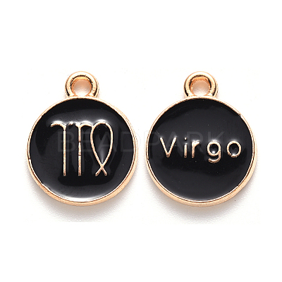 Alloy Enamel Pendants ENAM-S124-01B-08B-1