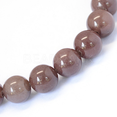 Natural Purple Aventurine Round Bead Strands X-G-E334-10mm-21-1