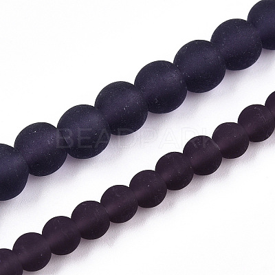 Transparent Glass Beads Strands GLAA-T032-T4mm-MD03-1