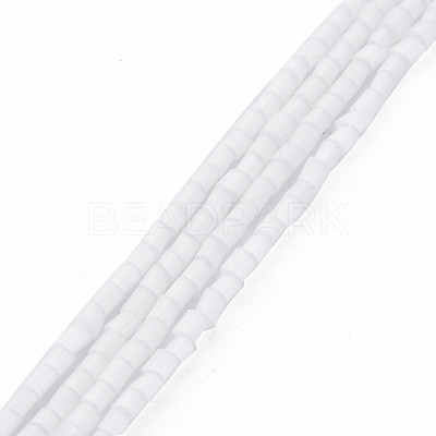 Glass Silk Stain Style Beads Strands GLAA-N047-001A-07-1