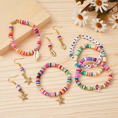 DIY Polymer Clay Beads Jewelry Set Making Kit DIY-YW0004-50-1