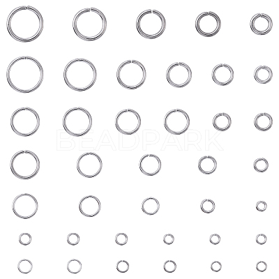 100Pcs 304 Stainless Steel Open Jump Rings STAS-YW0004-0.5x3-P-1