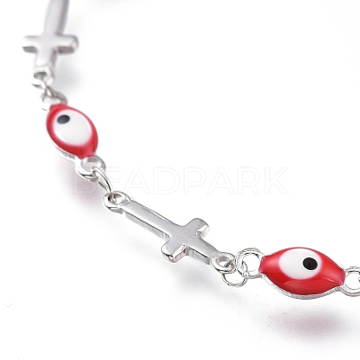 304 Stainless Steel Link Bracelets BJEW-M203-06P-B-1
