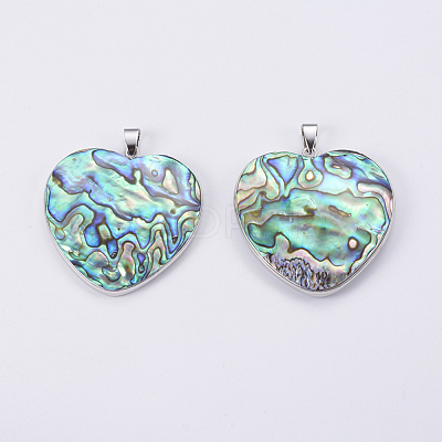 Abalone Shell/Paua Shell Pendants SSHEL-L008-30P-1