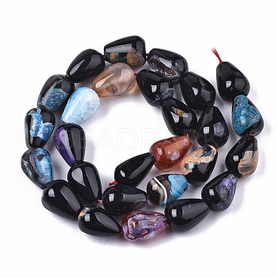 Natural Fire Crackle Agate Beads Strands G-S359-248-1