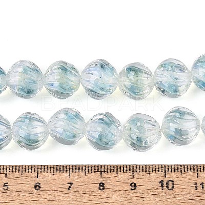 Textured Inner Flower Handmade Lampwork Beads LAMP-T024-07D-1