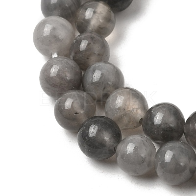 Natural Gemstone Cloudy Quartz Round Bead Strands X-G-O021-8mm-03B-1