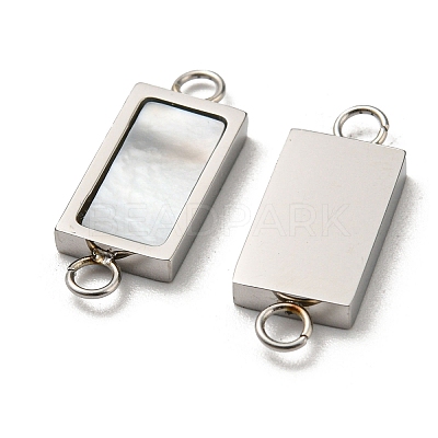 304 Stainless Steel Shell Connector Charms STAS-L022-012P-1