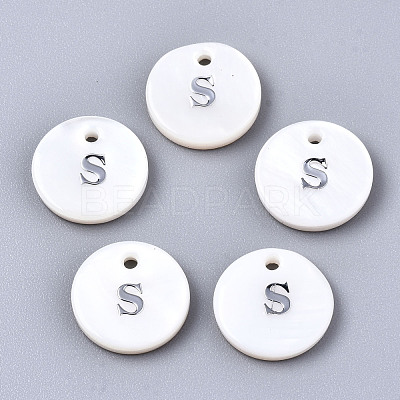 Natural Freshwater Shell Pendants X-SHEL-Q018-01A-S-P-1