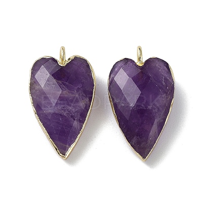 Natural Amethyst Pendants G-G012-12G-10-1
