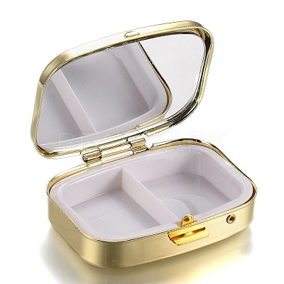 2 Compartmennts Iron Pill Box CON-H013-02G-1