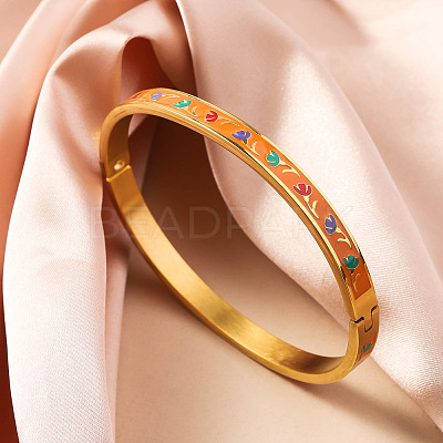 304 Stainless Steel Enamel Bangles FS-WG30162-03-1