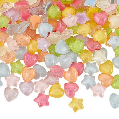 200Pcs 2 Styles Plastic Cabochons KY-AR0001-37-1