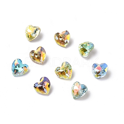 Light AB Style Glass Rhinestone Cabochons RGLA-J015-B-LA-1