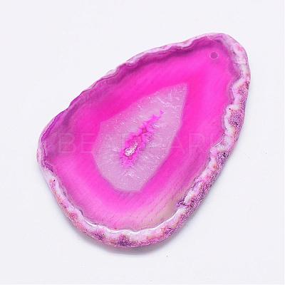 Natural Agate Pendants G-F428-A-1
