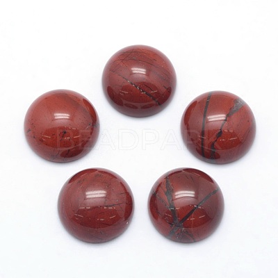 Natural Red Jasper Cabochons G-P393-R44-12MM-1