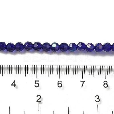 Electroplate Transparent Glass Beads Strands X-EGLA-A035-T4mm-L06-1