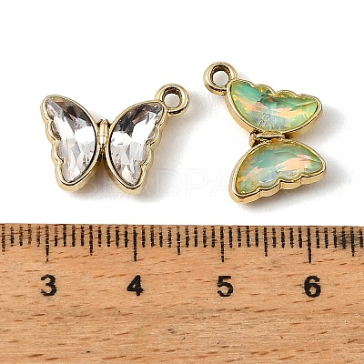 UV Plating Alloy Glass Pendants FIND-K032-22G-1