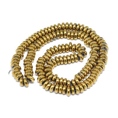 Electroplate Non-magnetic Synthetic Hematite Beads Strands G-T061-42F-1
