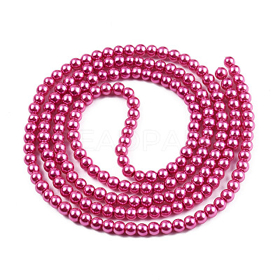 Baking Paint Glass Pearl Bead Strands HY-Q003-3mm-10-1