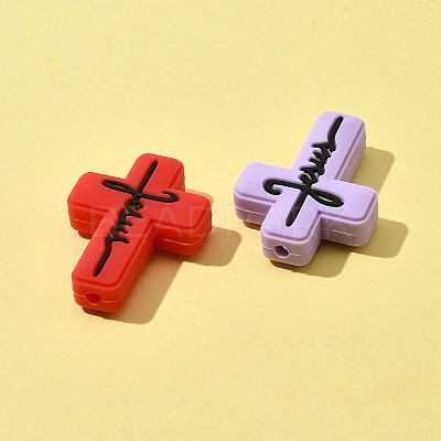5Pcs 5 Colors Silicone Beads SIL-FS0001-06A-1