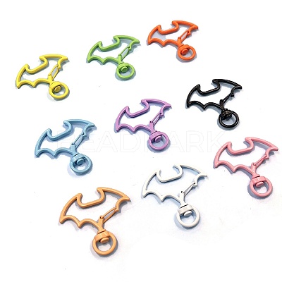 Spray Painted Alloy Swivel Lobster Claw Clasps PW-WG46327-01-1