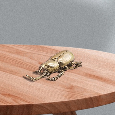 Brass Tea Pet Allomyrina Dichotoma Figurines Statues for Home Office Desktop Decoration PW-WG96CDA-01-1
