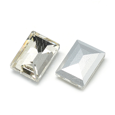 Pointed Back Glass Rhinestone Cabochons RGLA-T031-13x18mm-01-1
