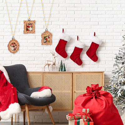 9 Bags 9 Styles Resin Hanging Photo Frame AJEW-DC0003-81-1
