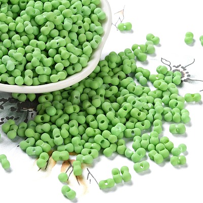 Rubberized Style Glass Seed Beads SEED-Z003-01B-1