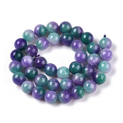 Dyed Natural White Jade Beads Strands G-T138-10mm-210-8-1