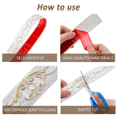 PVC Self-Adhesive Flexible Molding Trim AJEW-WH0348-636B-1