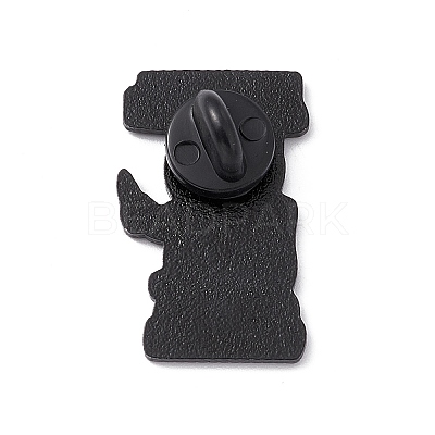 Cat with Word Alloy Brooch for Backpack Clothes JEWB-M024-02B-A-1