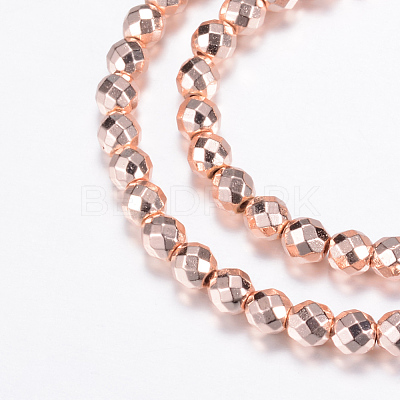 Electroplate Non-magnetic Synthetic Hematite Bead Strands G-Q465-23RG-1